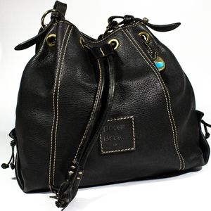 Dooney and Bourke Black Leather Bucket Bag